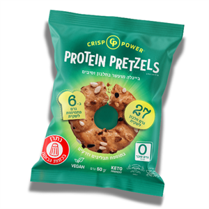 בייגלה חלבון תבלינים וזרעים ירוק 50 גרם