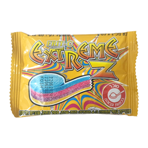 חמצוצים שטיחונים בטעם פירות צבעוני – אקסטרים - 24 יחידות ארוזות אישית