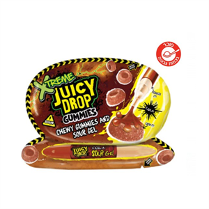 ממתק גומי בטעם קולה ובתוספת עט במילוי ג'לי חמוץ - 12 יחידות