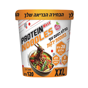 מנה חמה נודלס עוף ירקות 28 גרם חלבון - 120 גרם