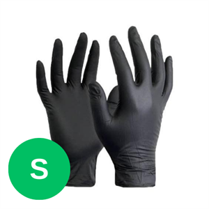 כפפות שחורות ניטריל 1/100 סמול (10)