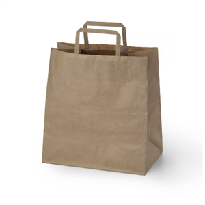 שקית נייר חומה קטנה  + ידית (דליה) 1/400