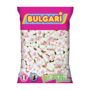 מרשמלו פרחים ורוד 400 גרם – 12 יח' במארז