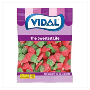 סוכריות גומי תות גדול חמוץ כשר וידאל 500 גרם