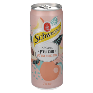 24 פחיות שוופס מוגז עדין אפרסק 330 מ"ל