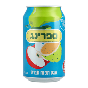 24 פחיות ספרינג אגס תפוח סברס 330 מ"ל