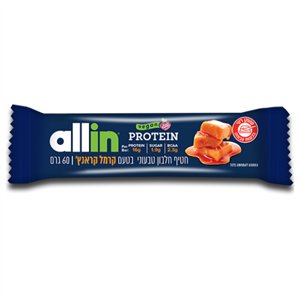 24 חטיפי חלבון טבעוני קרמל קראנץ' 60 גרם