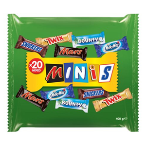 מארז חטיפי מיני מיקס שוקולדים 400 גרם 