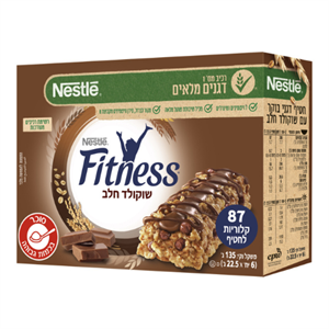 פיטנס בר דליס שוקולד מריר - 6 יחידות במארז