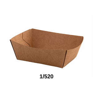 מגש קרטון חום סירה גדולה 1/520