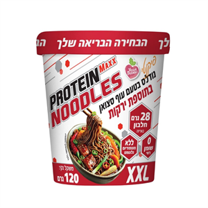 מנה חמה נודלס עוף סצואן פיקנטי 28 גרם חלבון - 120 גרם