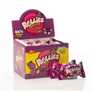 סוכריות רוליס ענבים סגול 65% מיץ פרי - 24 יחידות