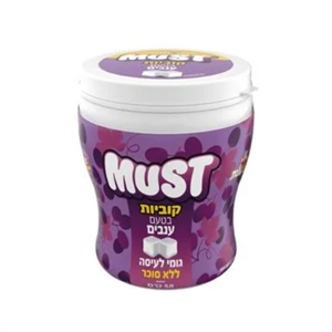 מסטיק מאסט צנצנת קוביות ענבים 1/12 (58 גרם) (עלית)$