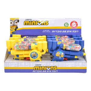 רובה מים עם סוכריות מיניונים - 12 יחידות