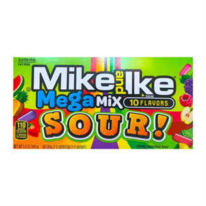 Mike and Ike  סוכריות מגה מיקס חמוץ (ירוק) בקופסה 120 גרם