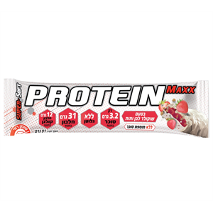 24 חטיפי חלבון בטעם שוקולד לבן ותות 62 גרם