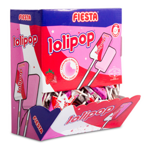 לקקן טופי לולי פופ תות - 100 יחידות