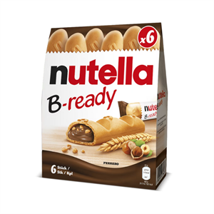 נוטלה בי רדי 132 גרם – 6 יח' במארז, 16 מארזים בקרטון