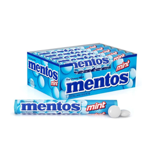 מנטוס מנטה גלילים – 40 יח' במארז, 8 מארזים בקרטון