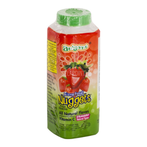 סוכריות נאגטס תות 90% מיץ פרי - 24 יחידות