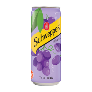 פחית שוופס מוגז ענבים 330 מ"ל 1/24