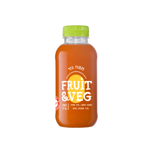 15 בקבוקים מיקס טבעי תפוז גזר 350 מ"ל