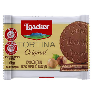 לואקר טורטינה שוקולד חלב – 24 יחידות