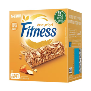 פיטנס בר דגנים שקדים ודבש 23.5 גרם - 6 יחידות במארז