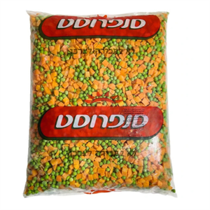 אפונה וגזר קפוא 18 ק"ג (6 שקיות של 3 ק"ג) **