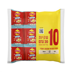 תפוצ'יפס קידס - 10 יחידות של 20 גרם במארז עלית