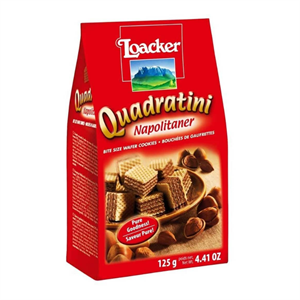 לואקר וופלים בטעם אגוזים 125 גרם