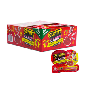 דיפ אן צ'ו תות אדום גומי עם עט ג'ל חמוץ - 12 יחידות