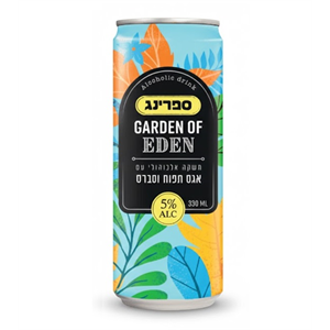 24 פחיות ספרינג אלכוהול אגס תפוח וסברס 330 מ"ל