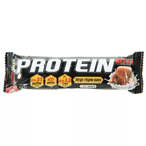 חטיף פרוטאין מקס שוקולד וקרמל 1/24 (62 גרם) (6)