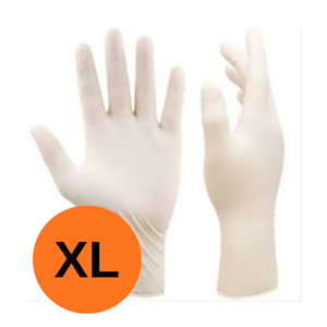 כפפות לטקס 1/100   אקסטרה לארג (10)